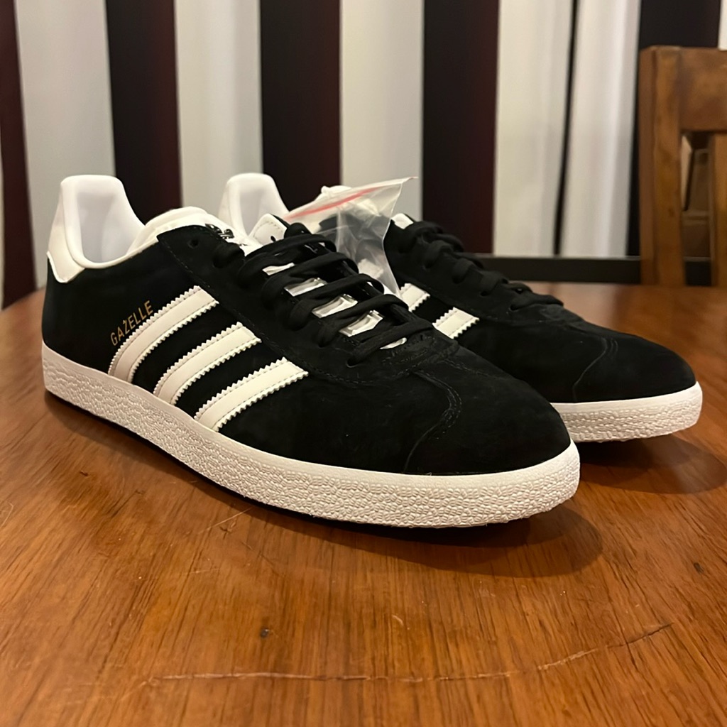 Adidas Gazelle Shoes Sneakers New Black White Bb5476 Men’s Size 11